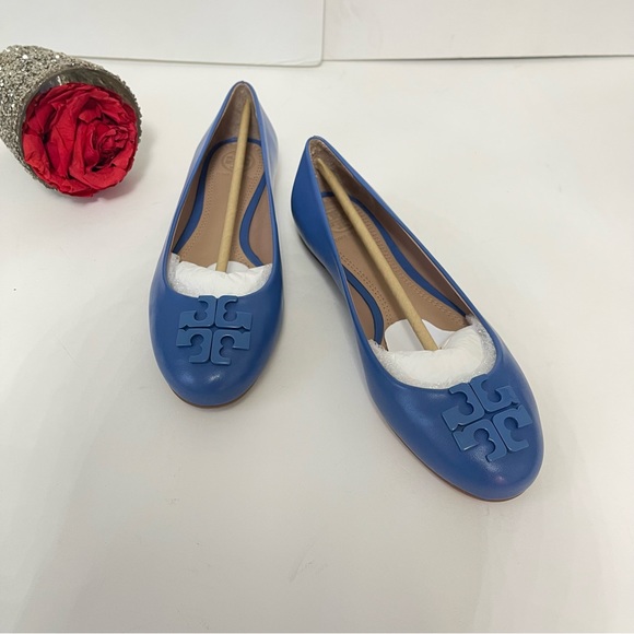 Tory Burch Lowell Ballet Flat In Chambray Color- New In Box- Reemoly - Picture 11 of 17